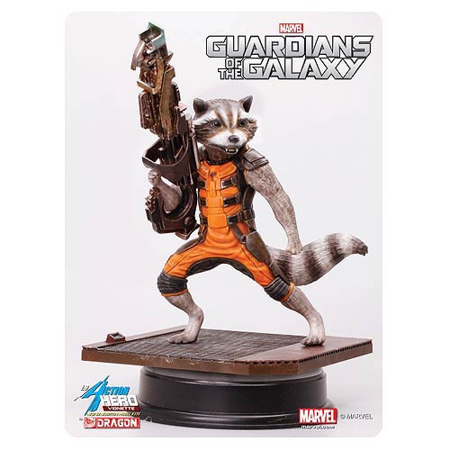 Guardians of the Galaxy Rocket Raccoon 7-Inch Action Hero Vignette Model Kit